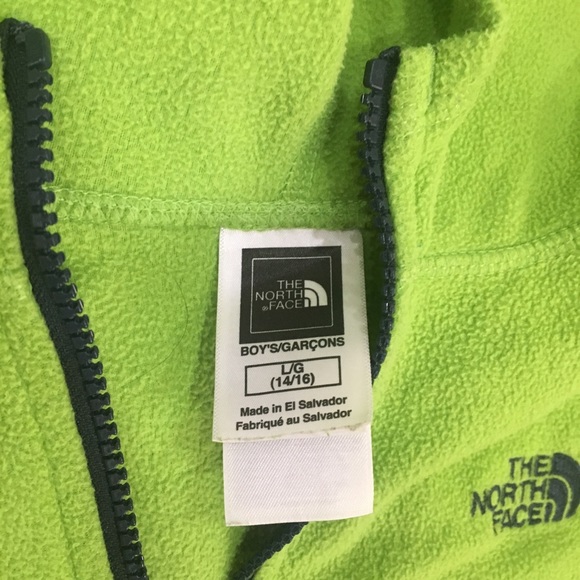 Green North Face Zip Up Jacket - Picture 3 of 3